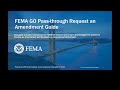 FEMA GO Pass-through Request an Amendment