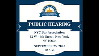 September 25, 2025 Public Hearing