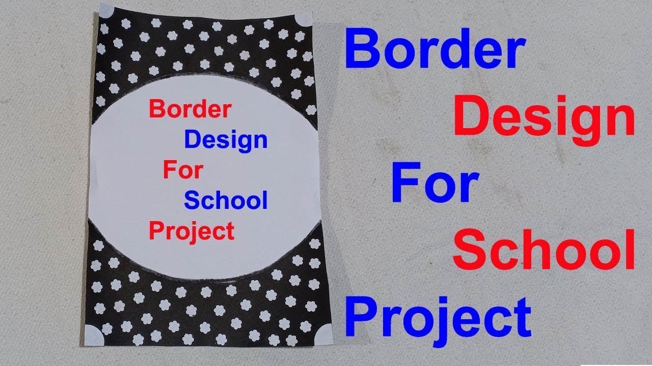 Border Decoration Project File Cover Page Design Handmade / I have used