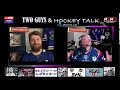 Two guys hockey talk