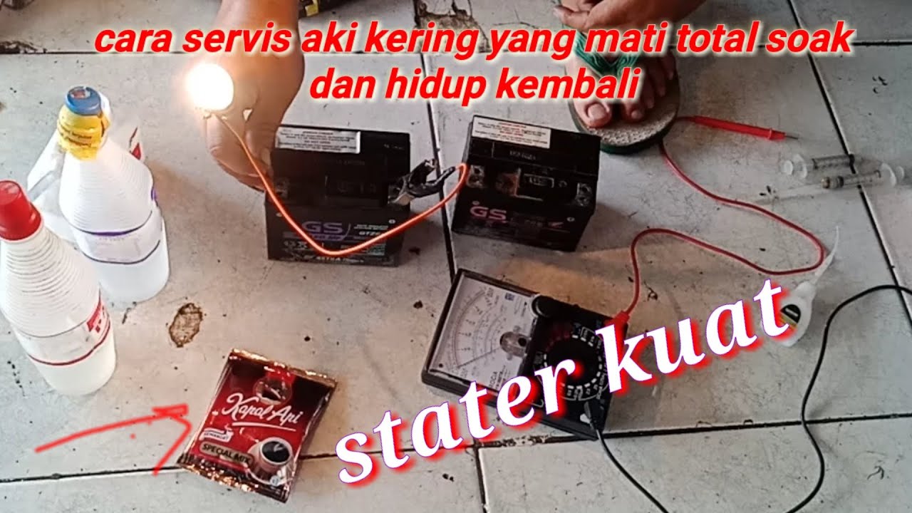 Tutorial memperbaiki aki kering yang mati total