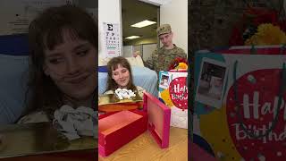 Military serviceman reunites with sick wife