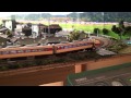 Nゲージ１５１系「こだま」古里駅レイアウトを走る。