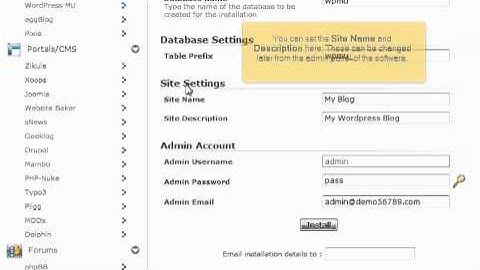 Installing WordPress MU using Softaculous
