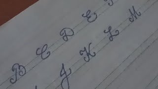 A to M Script capital letters #capitalletter 