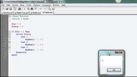 Autoit Tutorial Five - Case Statements