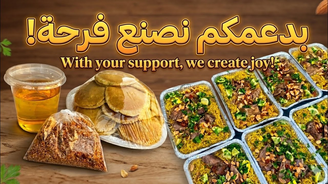 الحمد لله بفضل الله تم توزيع 140 وجبة افطار صائم مع حلى القطايف بمخيم بغزة