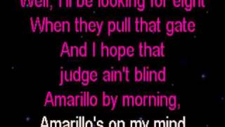 Video thumbnail of "Amarillo By Morning   George Strait   Karaoke.wmv"