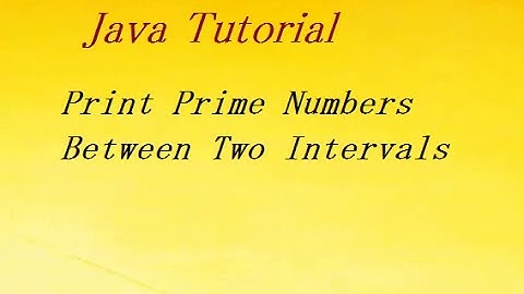Java Program to Display Prime Numbers Between Two Intervals