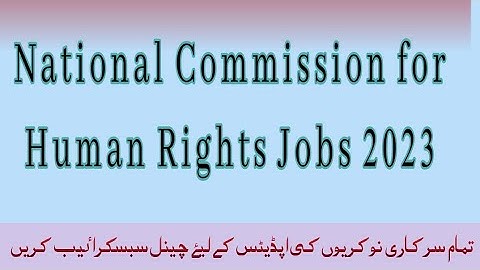 National Commission for Human Rights Jobs 2023 | NCHR Apply Online | Stenotypists UDC LDC Latest