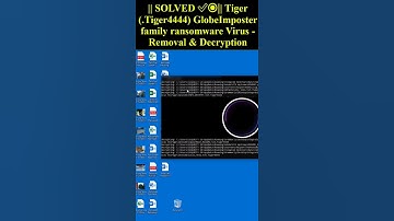 Tiger (.Tiger4444) GlobeImposter family ransomware Virus #shorts #trending #Tiger