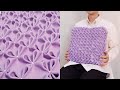 スモッキング刺繍で作るハンドメイドのクッションカバー