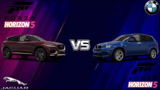 BMW X5 M 2011 VS Jaguar F-PACE S 2017-Forza horizon 5 screenshot 5