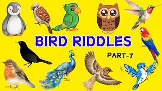 BIRD RIDDLES WITH ANSWERS - 7 #birdriddles #animalriddles