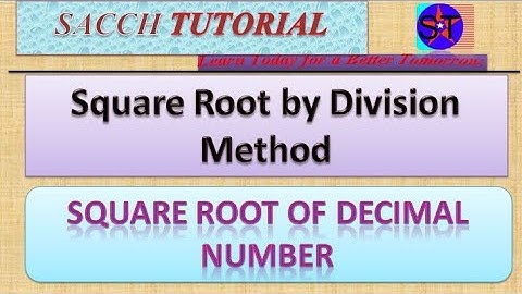 Square root by division method@Square root of decimal number#ITI workshop calculation and science#