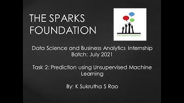 DATA SCIENCE AND BUSINESS ANALYTICS INTERNSHIP| SPARKS FOUNDATION| TASK 2- by K SUKRUTHA S RAO
