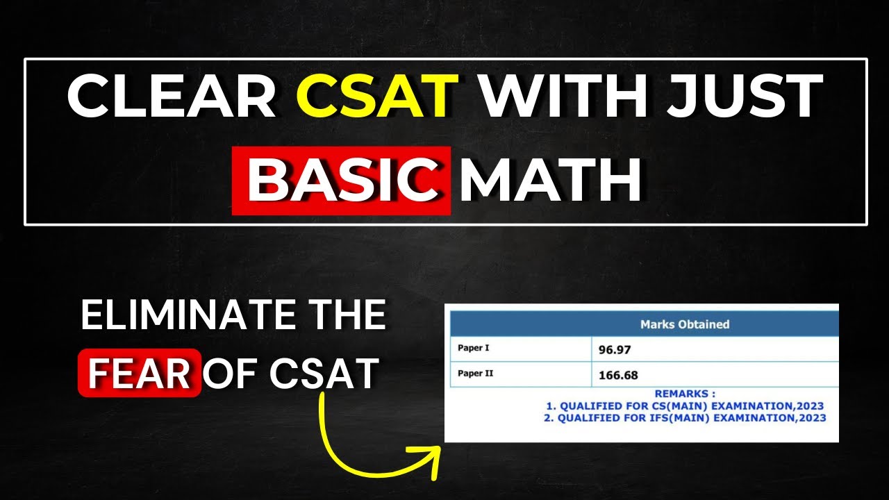 Clear CSAT without Heavy Math in UPSC Prelims! - YouTube
