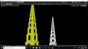 blender 2.82- How to make low poly tower in blender