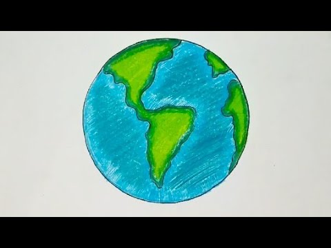 How To Draw Easy Colouring Earth Drawing For Kids Save Earth Save Environment Cartoon Drawing 19 Youtube