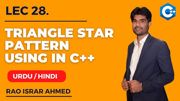 Triangle star pattern using C++ Urdu Hindi