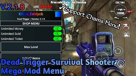Dead Trigger Mega Mod Menu Version 2.1.8 | Unlimited Money, Gold, Item, God Mode