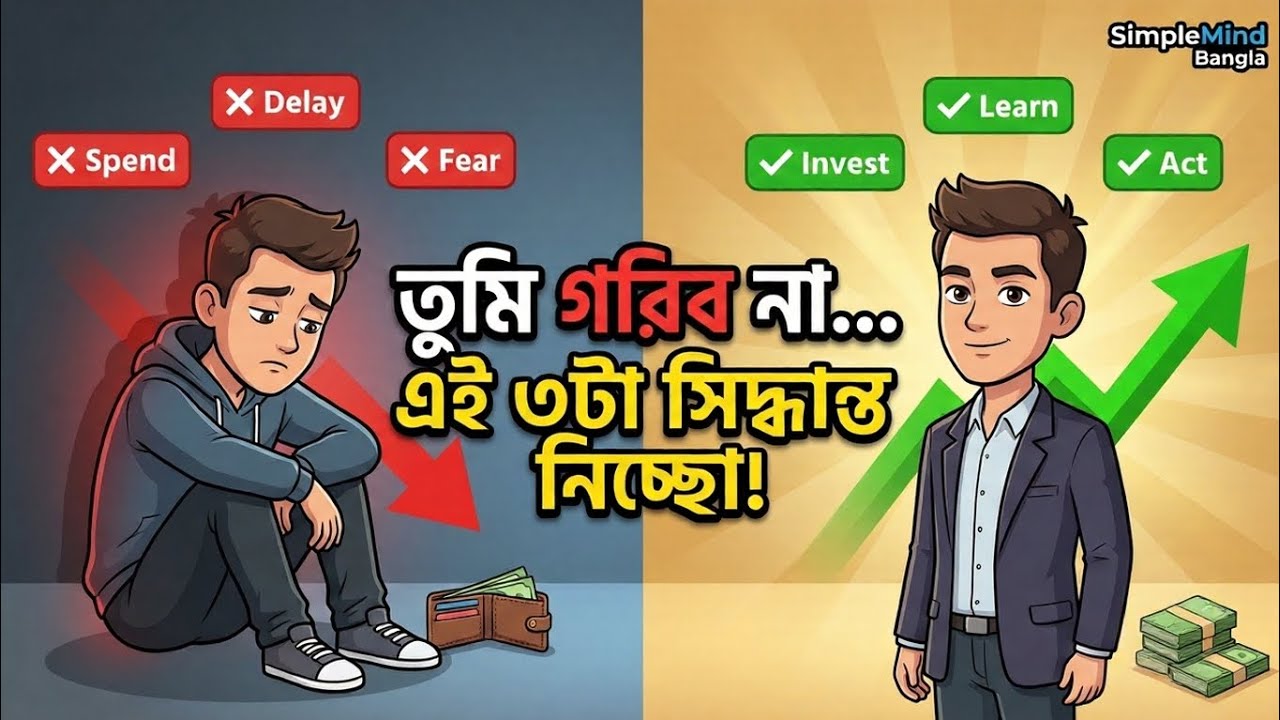 তুমি গরিব না — এই ৩টা সিদ্ধান্ত তোমাকে পিছিয়ে রাখছে