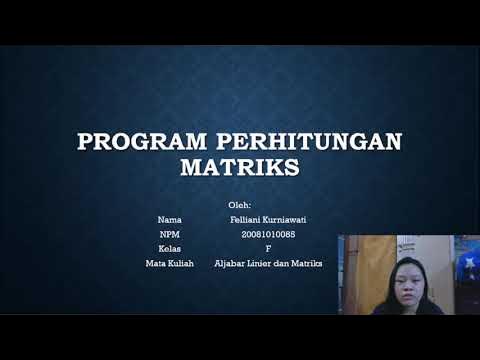 Program Perhitungan Matriks Menggunakan Python - YouTube