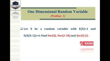 #163 ll Let X be a random variable with E(X) = 1 & E[X(X-1)] = 4. Find V(X), V(2-3X) and V(X/2).