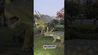 Parasaurolophus, Triceratops and Ankylosaurus Dinosaurs. #knowyourdinosaurs #dubaidinosaurpark