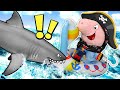 Aventuras Aquáticas com Pirata George Pig: Enfrentando o Tubarão!