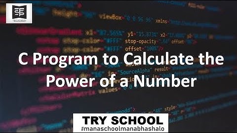 C Program to Calculate the Power of a Number | Programmingtutorials in Telugu | C language Programs