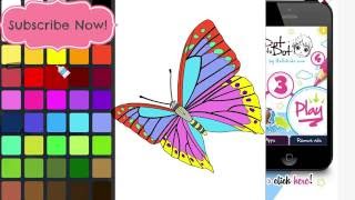 How to color butterfly coloring pages free game for kids screenshot 2