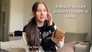 K-Beauty skincare products I bought and got (for free) in Korea // Olive Young haul