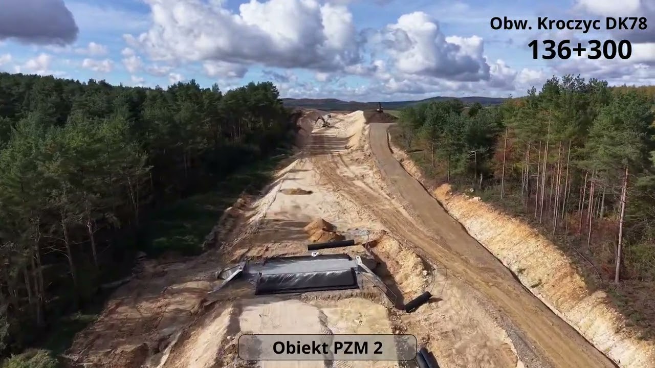 DK78 Obwodnica Kroczyc - przelot liniowy (2025-10-13)