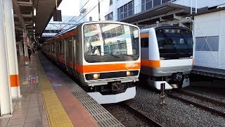 E231系 MU31編成 立川駅到着～発車 '19.01.18