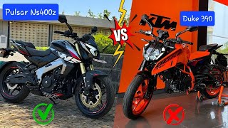 Pulsar Ns400 Vs KTM Duke 390 - Whoich One is Faster_Exhaust Sound_On Road Price_Best One