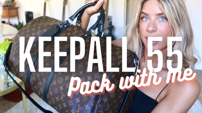 LOUIS VUITTON KEEPALL BAG 45, 50 & 55 REVIEW: BEST SIZE? 🤔 KATE SPARKLE  RING GIVEAWAY! (CLOSED) 