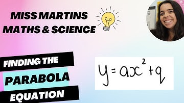 Parabola How to Find the Equation Grade 10