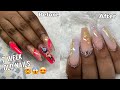 7 Week Old Perfect Nails | Love Is Blind Reactions | Watch Me Work | Acrylic Application & Shaping