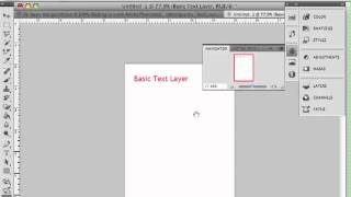 01a Introduction to Adobe Photoshop CS5 Basic Navigation Elements
