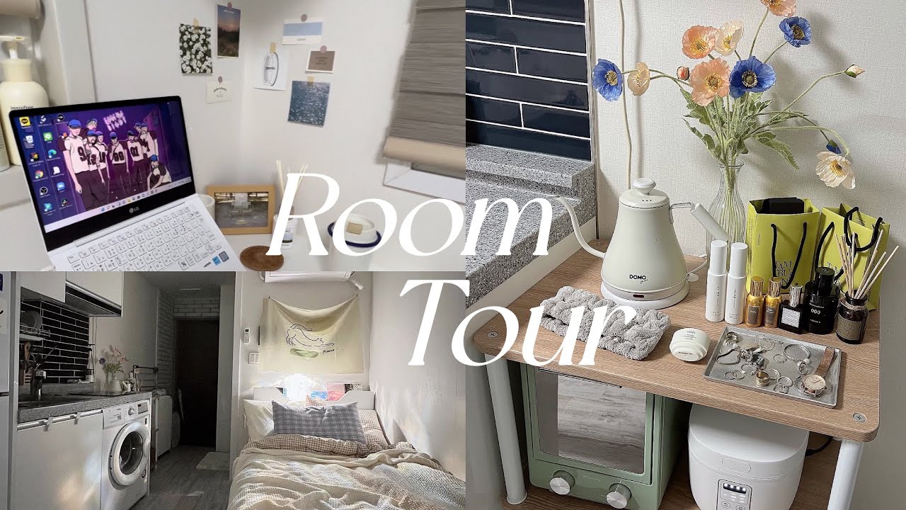 《 韓国留学 》𝑉𝑙𝑜𝑔#𝟷𝟸 Room Tour🛋 | 韓国で一人暮らし🇰🇷 | ワンルーム🏠 | インテリア🧺
