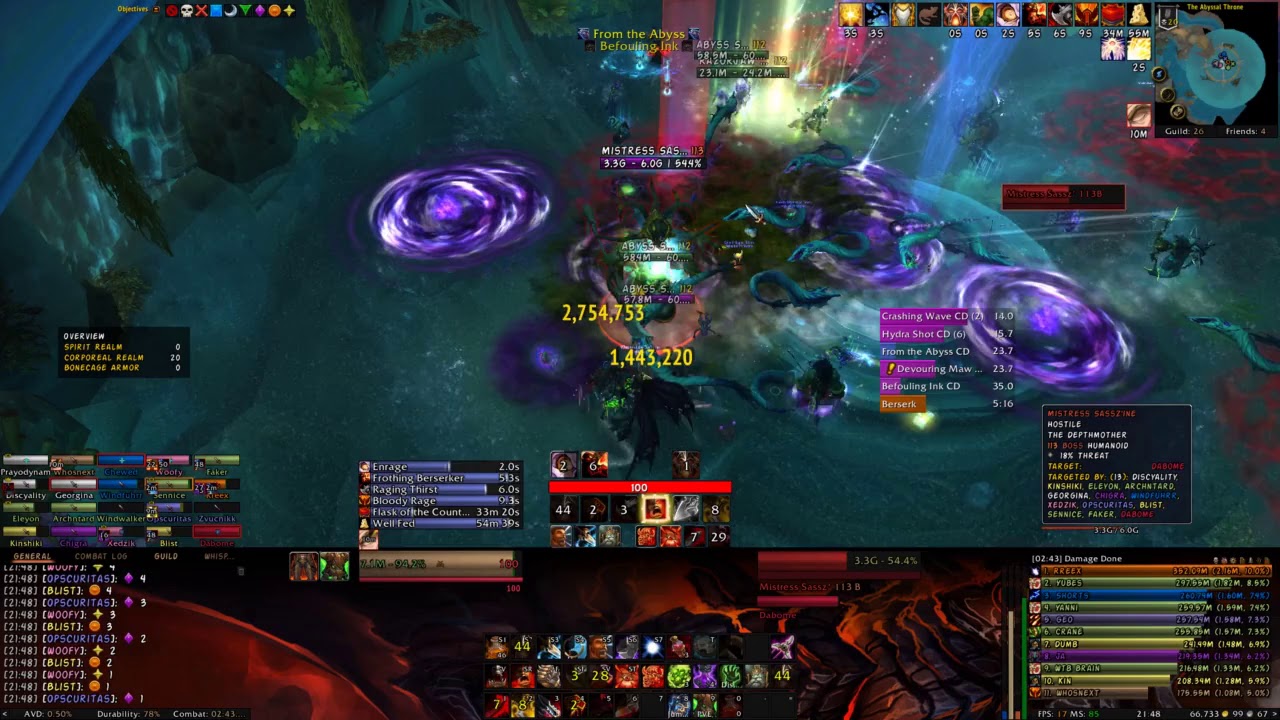 Tomb of Sargeras Insidious vs Mistress Mythic