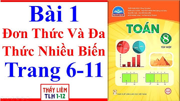 Toán Lớp 8 Bài 1 | Đơn Thức Và Đa Thức Nhiều Biến | Trang 6 - 11 | Chân Trời Sáng Tạo | Tiết 1
