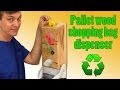 Shopping bag dispenser made from recycled pallet wood. Shopping bag dispenser made from recycled pallet wood.