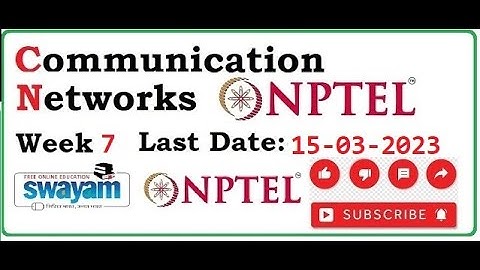 week 7| communication networks nptel assignment answers | NPTEL|2023|