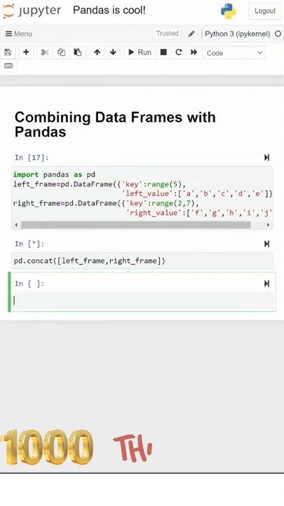 Combining DataFrames using Pandas Concat - YouTube