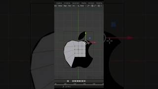 Modeling 3D Apple Logo in Blender #blender #love #apple #ytshorts #shorts