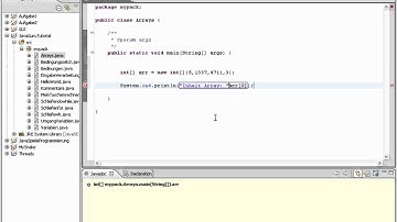 #009 Java Programmierung für Anfänger: Definition Arrays - Felder
