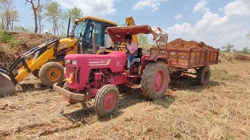 JCB 3dx Backhoe Loading Red Mud in Tata Tipper | Jcb Loading Mud Truck | Tata Dumper Unloading Mud#2