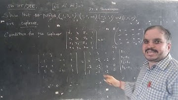 Show that the given 4points are coplanar|By using 4×4 determinant|IIT JEE|K.Thirumurugan